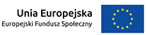 znak Unii Europejskiej składa się z flagi UE, napisu Unia Europejska i nazwy Europejski Fundusz Społeczny